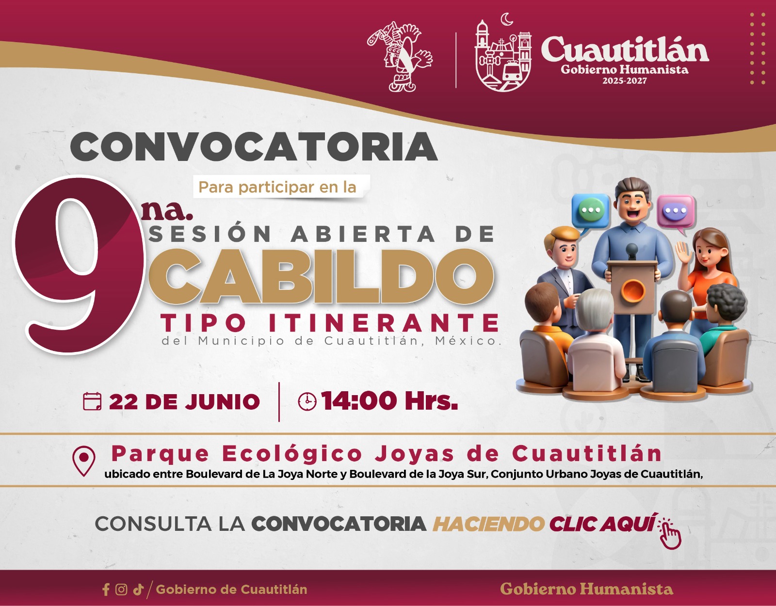 Convocatoria 9na Sesión de Cabildo abierta